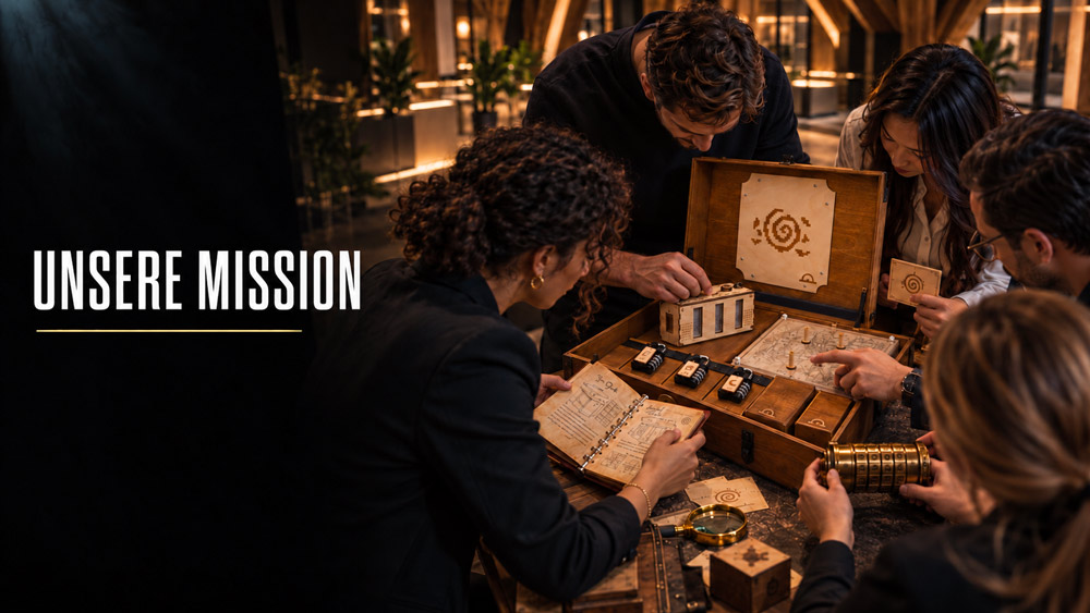 Mitarbeitende spielen ein Challengebox-Spiel an einem Firmenanlass in der Schweiz