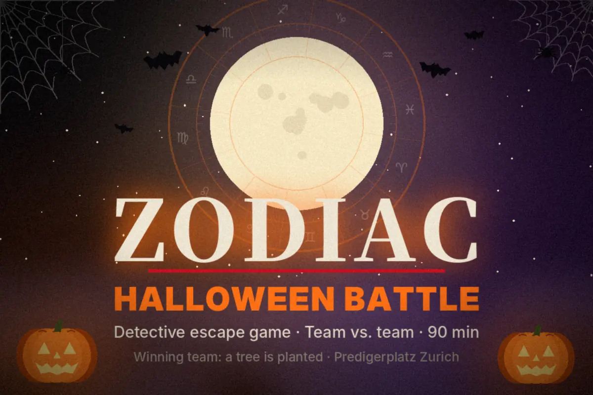 Zodiac Halloween battle – cold case escape room in Zurich’s old town